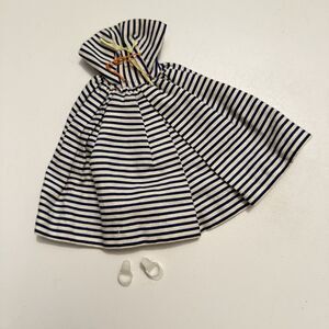 Vintage Barbie Cotton Casual Dress #912 Mattel Japan White Open Toe OT Shoes